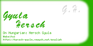 gyula hersch business card